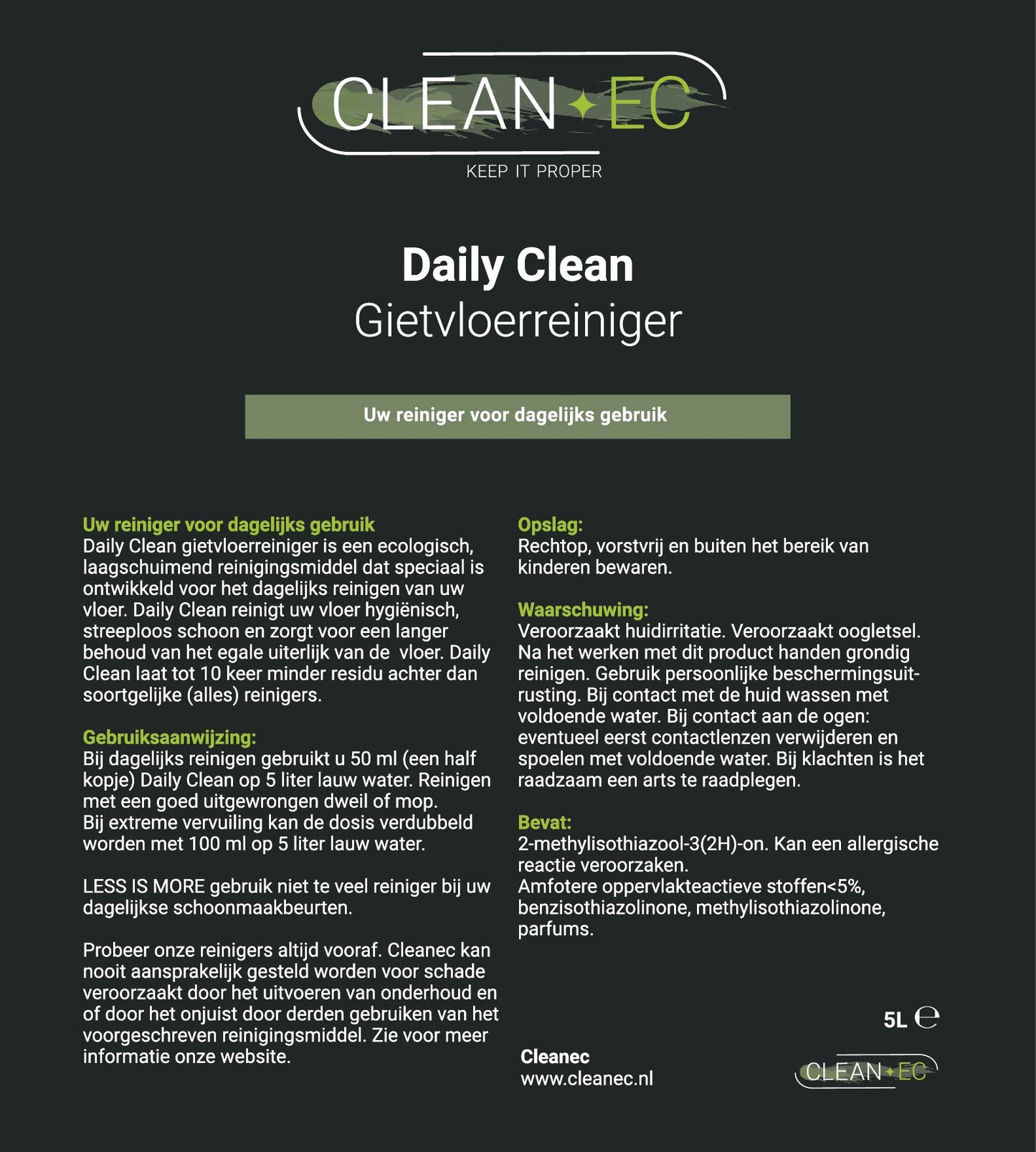 Cleanec Daily Clean 5 Liter