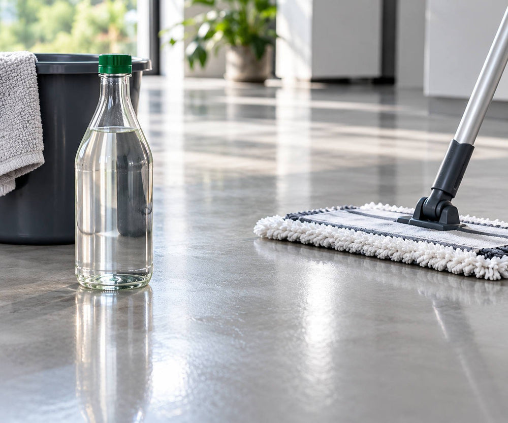 Gietvloer schoonmaken met azijn