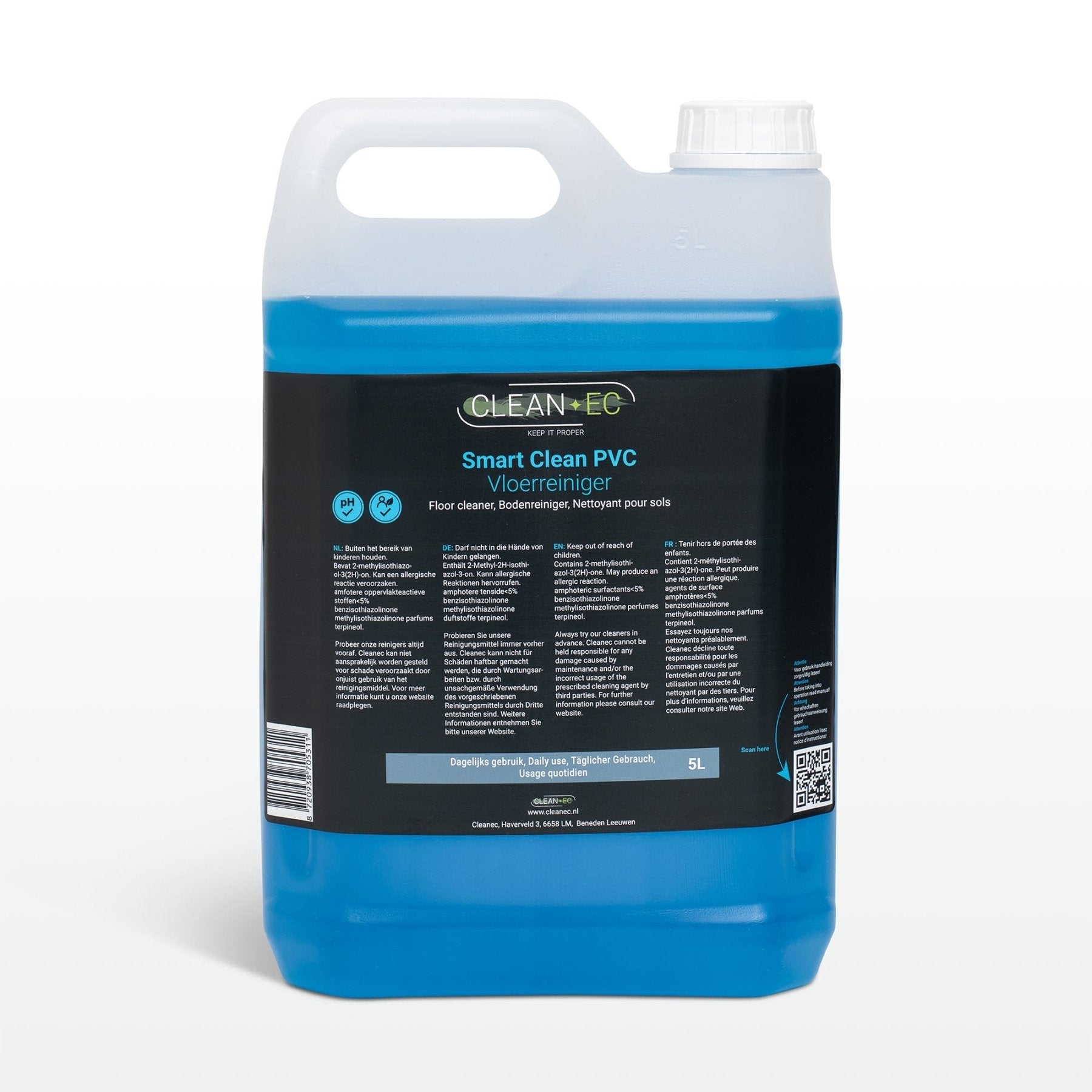 Cleanec Schoonmaakmiddel Smart Clean 1 Liter PVC vloer reiniger - Cleanec