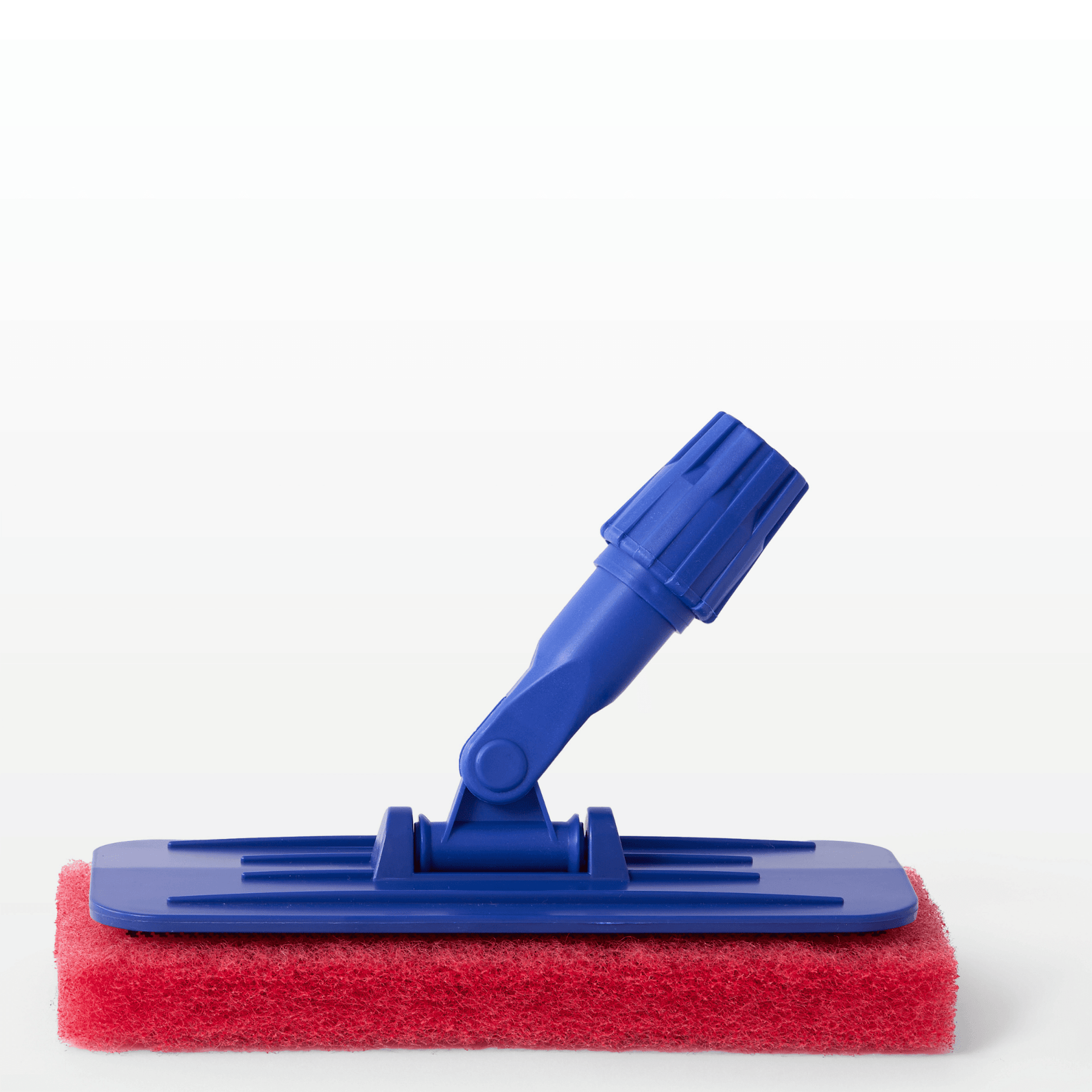 Rode reinigingspad & houder met steelverbinding - Cleanec