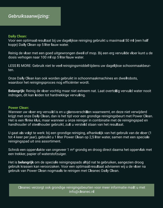 Witte reinigingspad & houder met steelverbinding - Cleanec